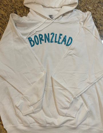 Born2Lead Classic White Hoodie