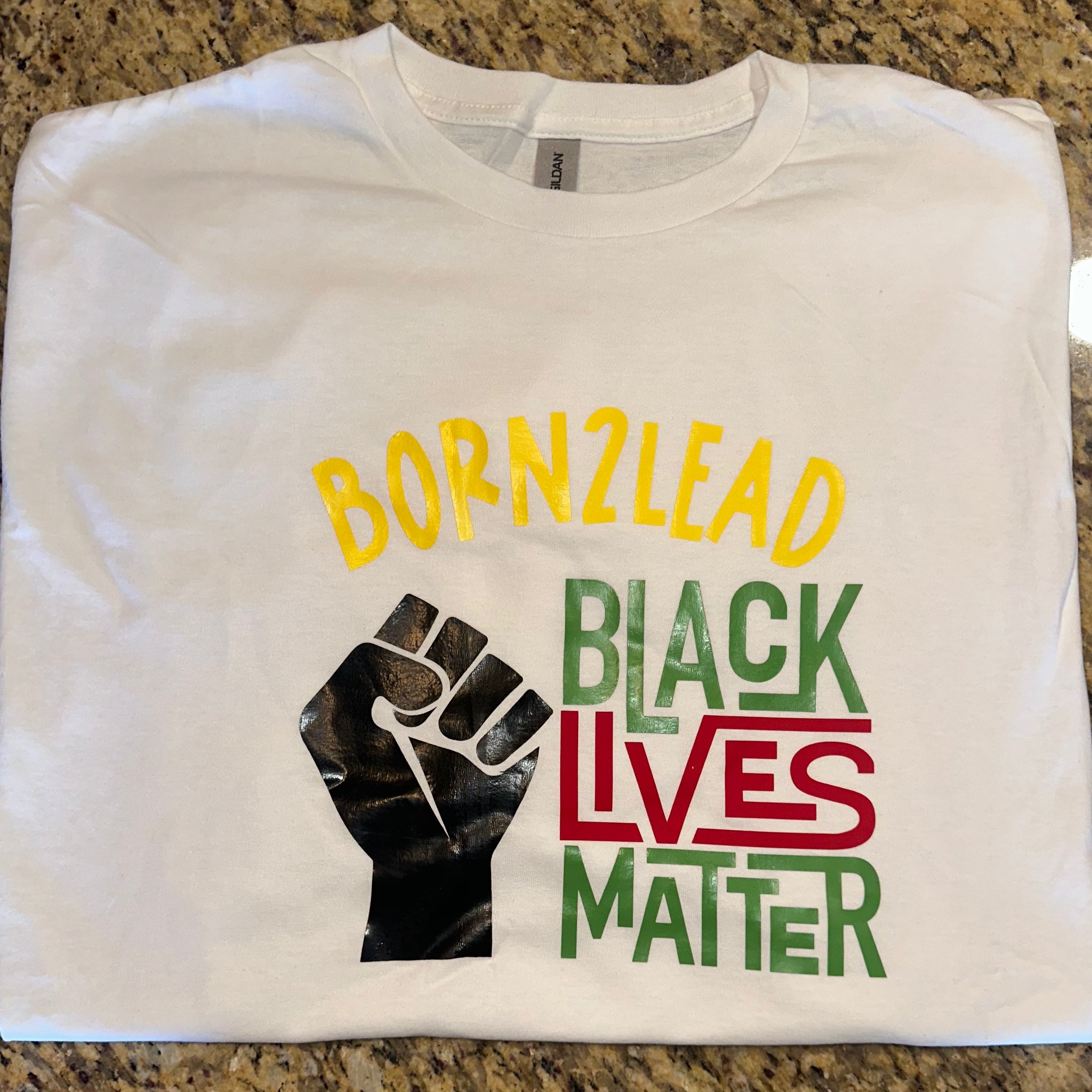 B2L BLM Multi Color White T-Shirt