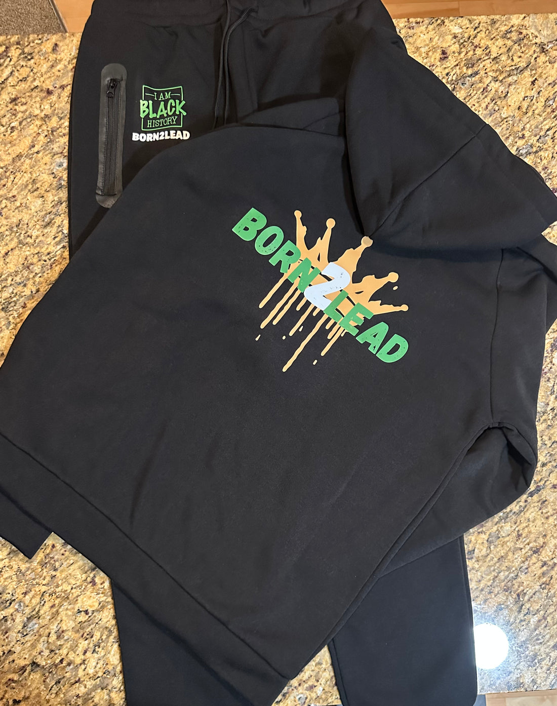 B2L ‘I Am Black History’ Green Jumpsuit